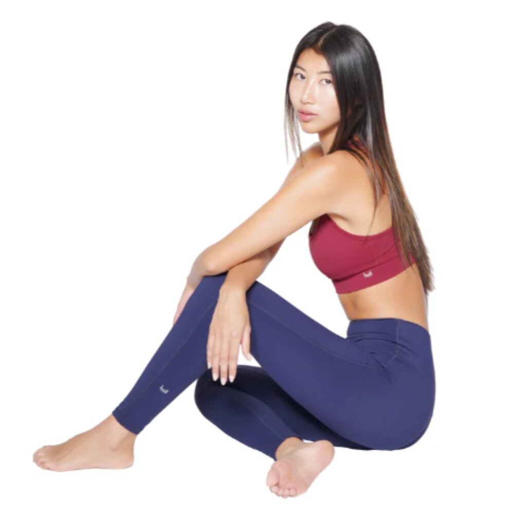 Huit Bien-etre HBE-18 Leggings Marine New w/ Tags $90+ Workout & Casual Small!